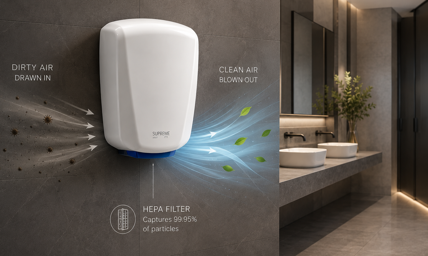 HEPA vs Standard Air Filtration in Commercial Hand Dryers